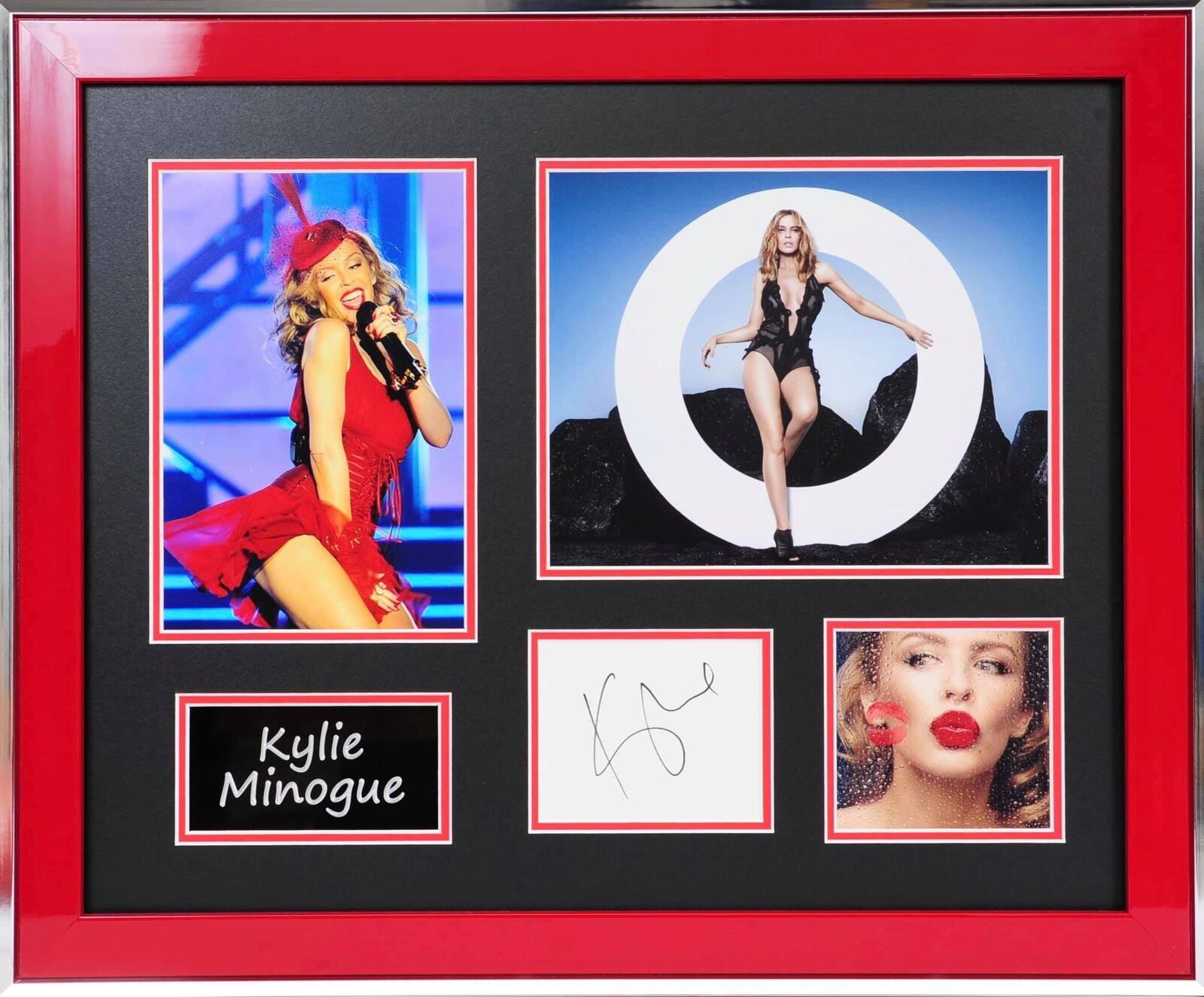 Kylie Minogue Signed Photo Poster painting Mount Display Genuine Signature AFTAL COA