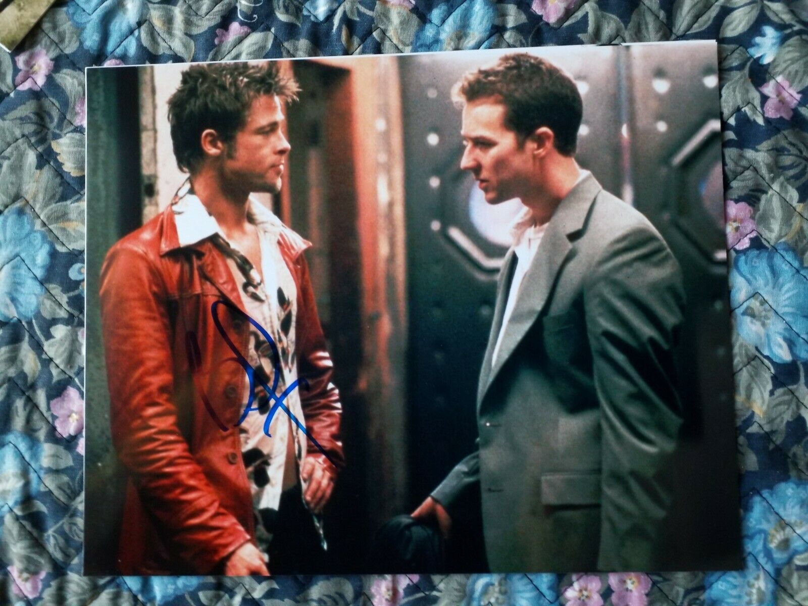 Brad Pitt Authentic Autographed Signed 8x10 Photo Poster painting - Fury - Fight Club