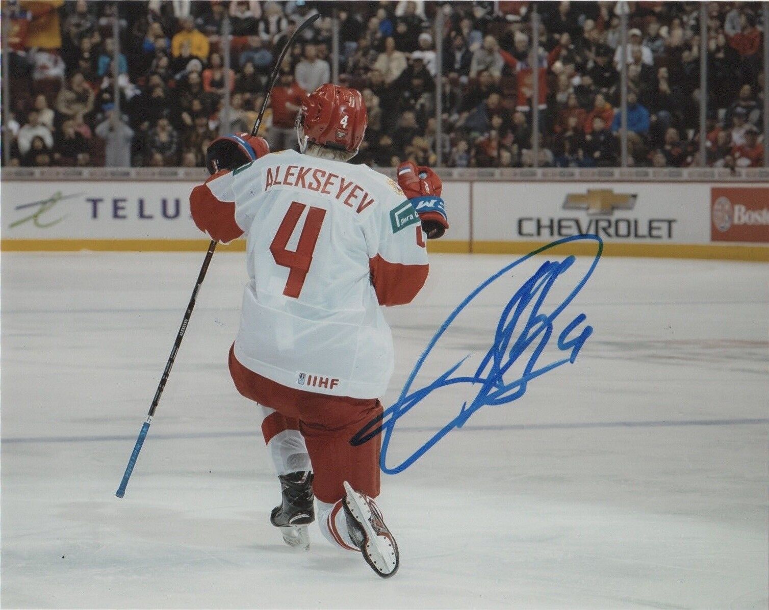 Russia Alexander Alexeyev Autographed Signed 8x10 IIHF Photo Poster painting COA #5