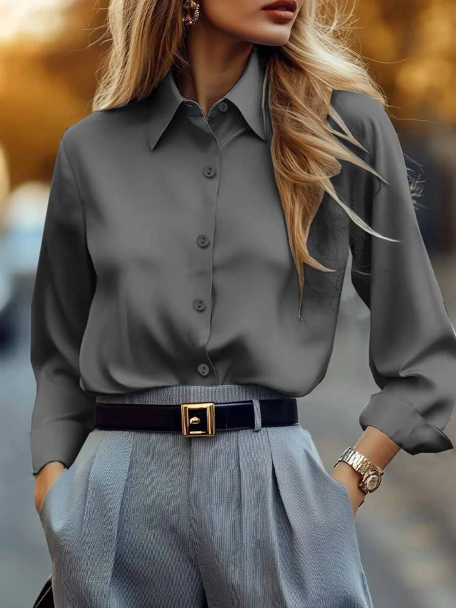 Athvotar Athvotar Years Of Shein Leisure Spring And Autumn Long-Sleeved Western Wind Women's Shirt Explosion