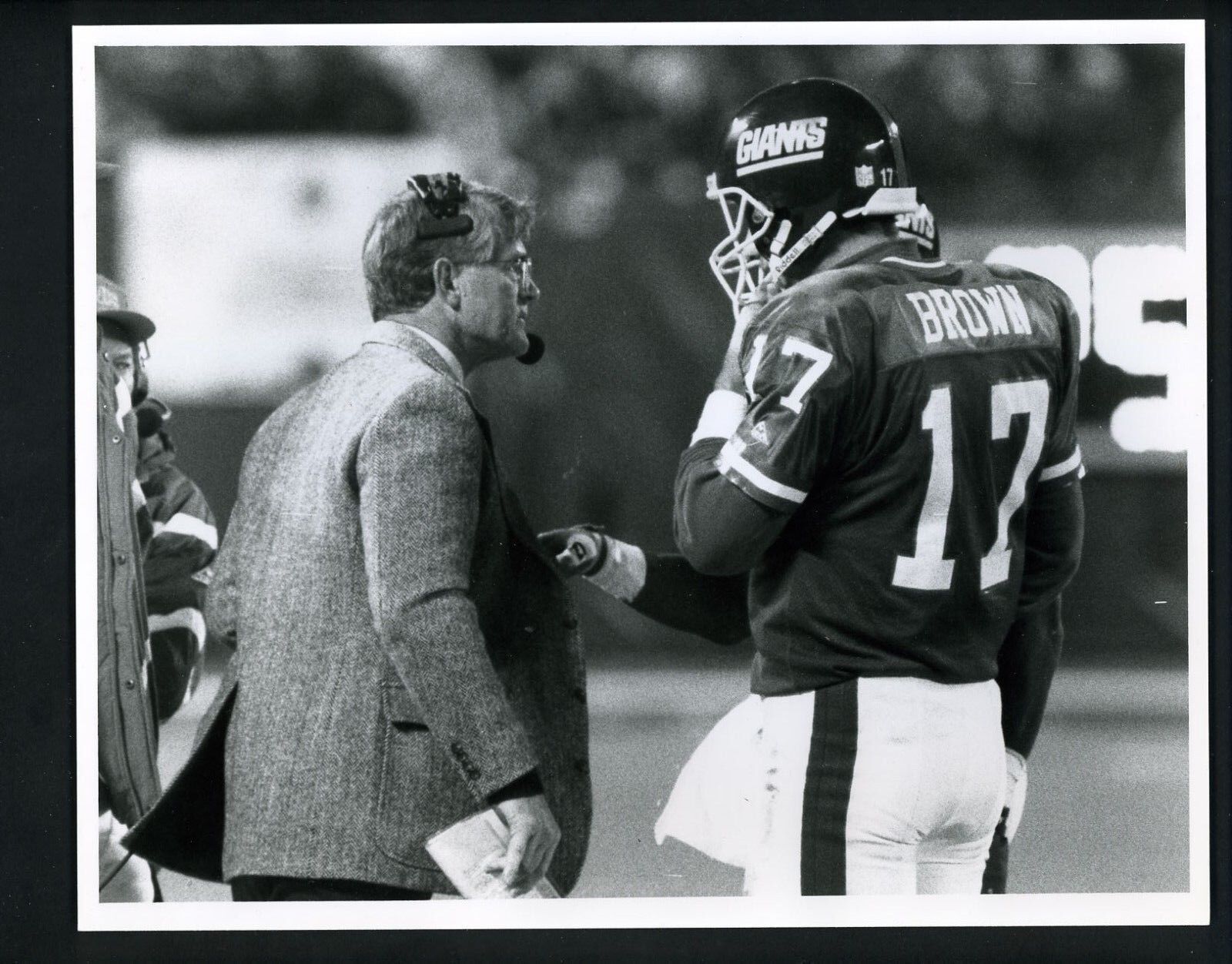 Dan Reeves & Dave Brown 1994 Press Original Photo Poster painting by Bob Olen New York Giants