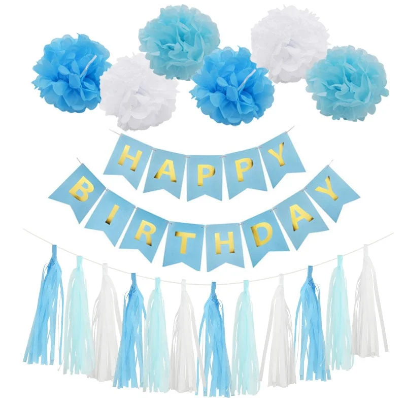First Birthday Baby Boy Girl Party 1st Birthday Party Decoration Banner Balloons 1 One Year Old Party Baby Shower Decor Supplies