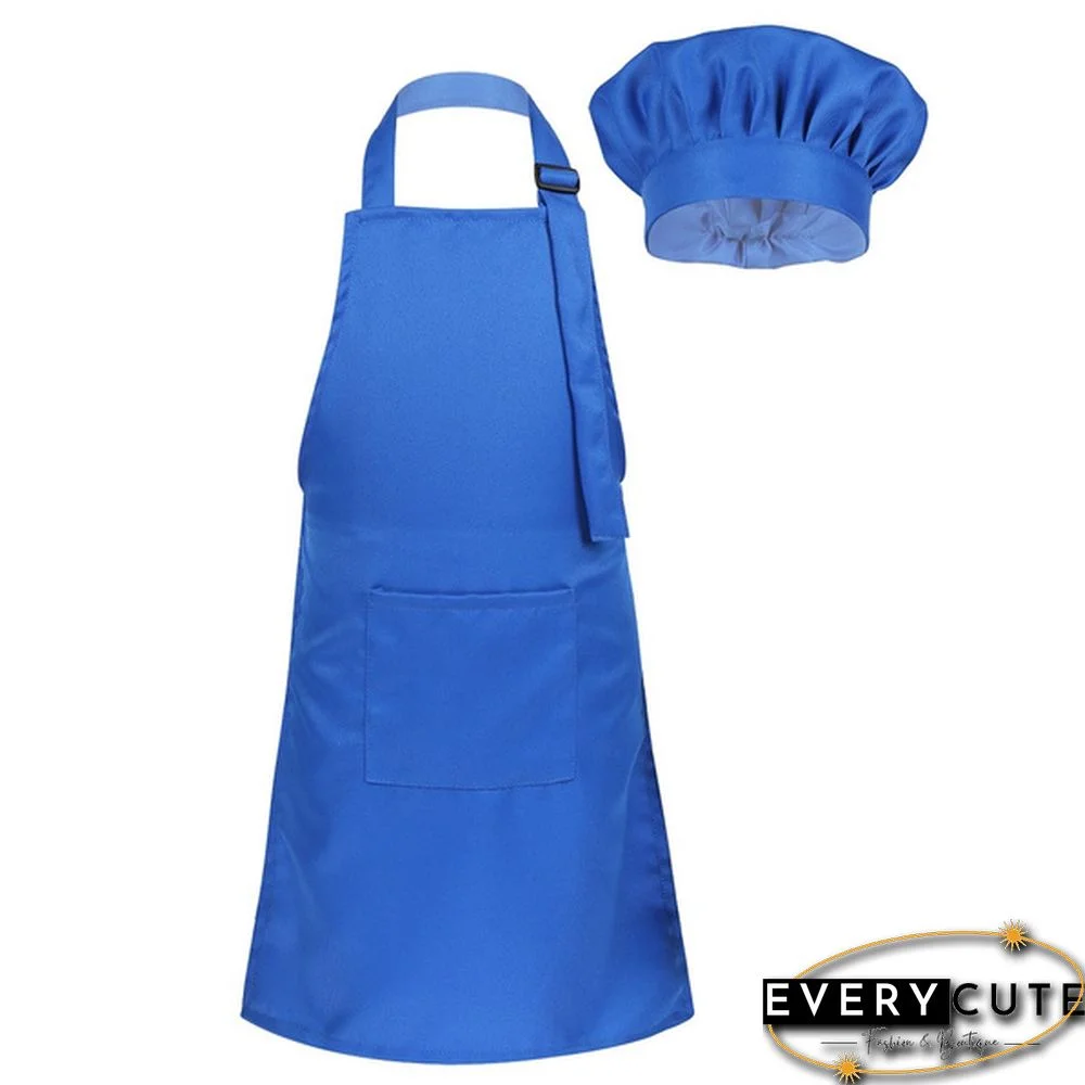 Children Kids Halloween Cosplay Outfits Adjustable Apron and Chef Hat Set for Kitchen Cooking Baking Painting