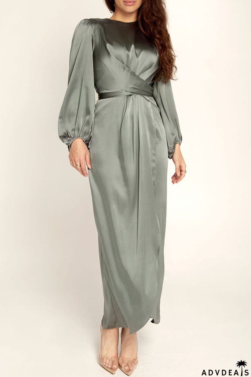 Fashion Celebrities Solid Patchwork O Neck A Line Dresses