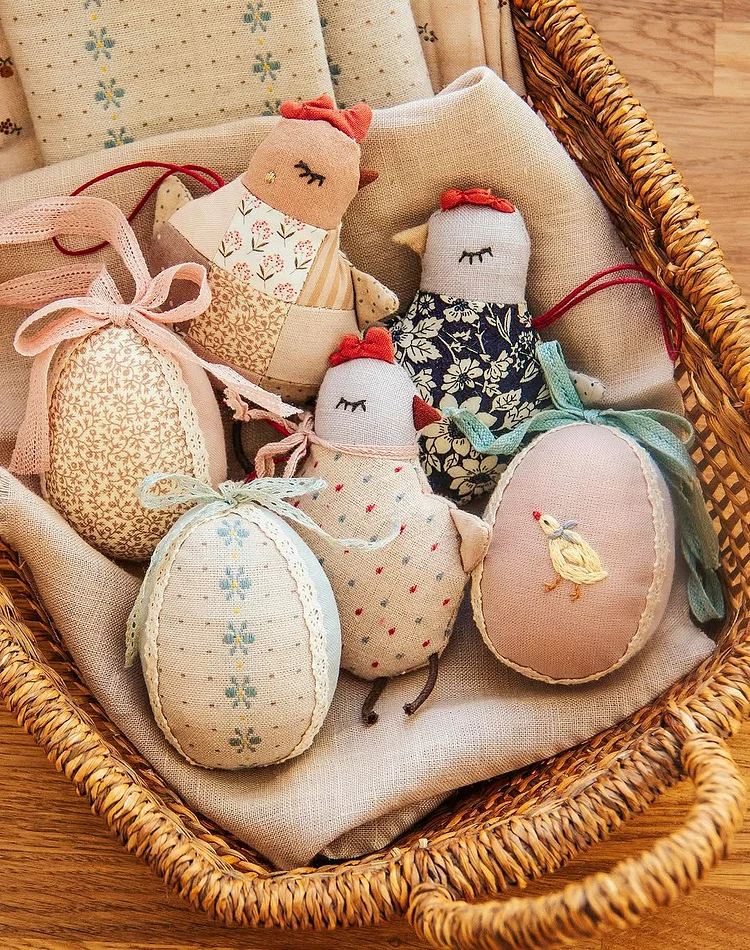 Adorable Chick Ornament & Cute Fabric Egg Templates - With Instructions