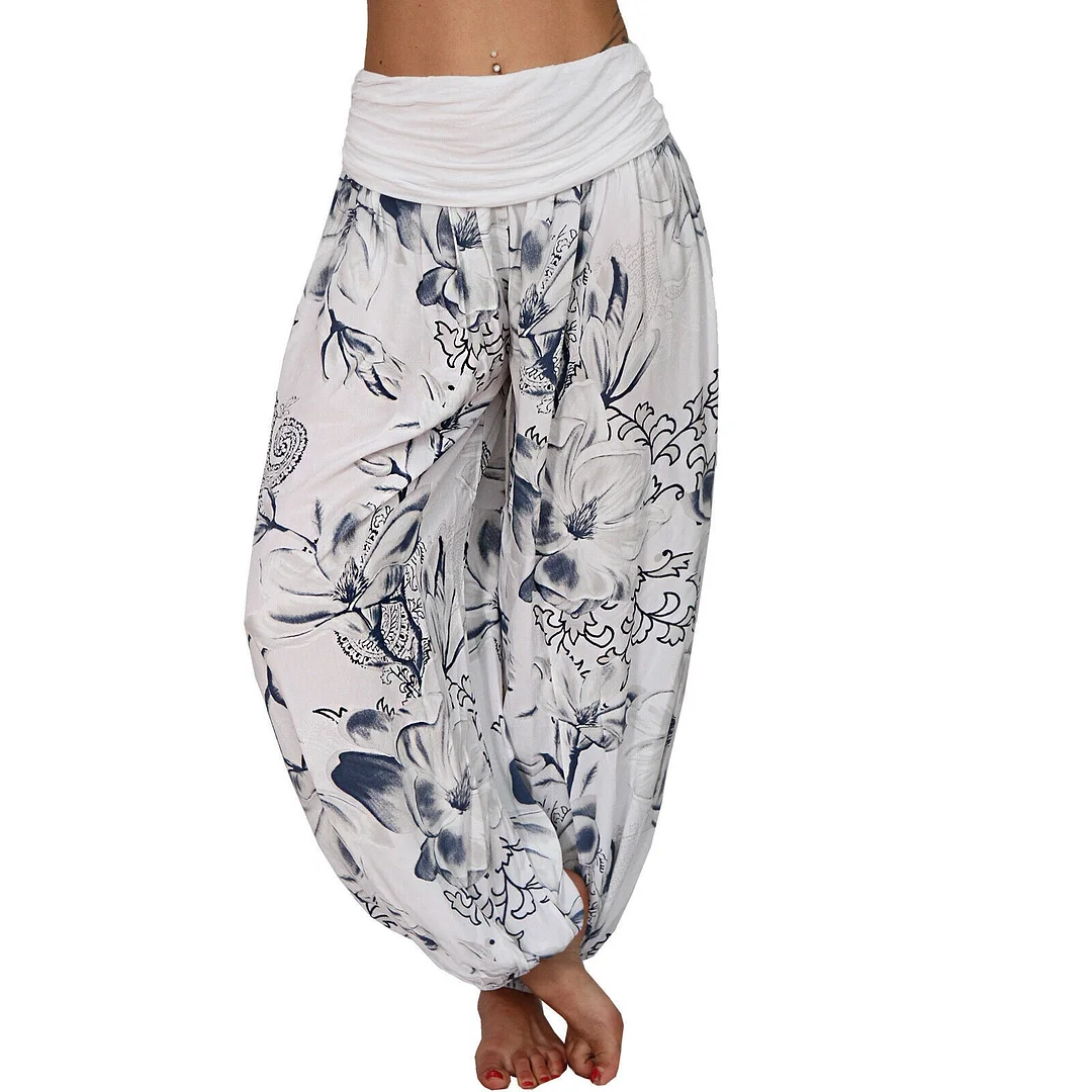 Zingj Printed Loose Casual Wide-leg Trousers Pants
