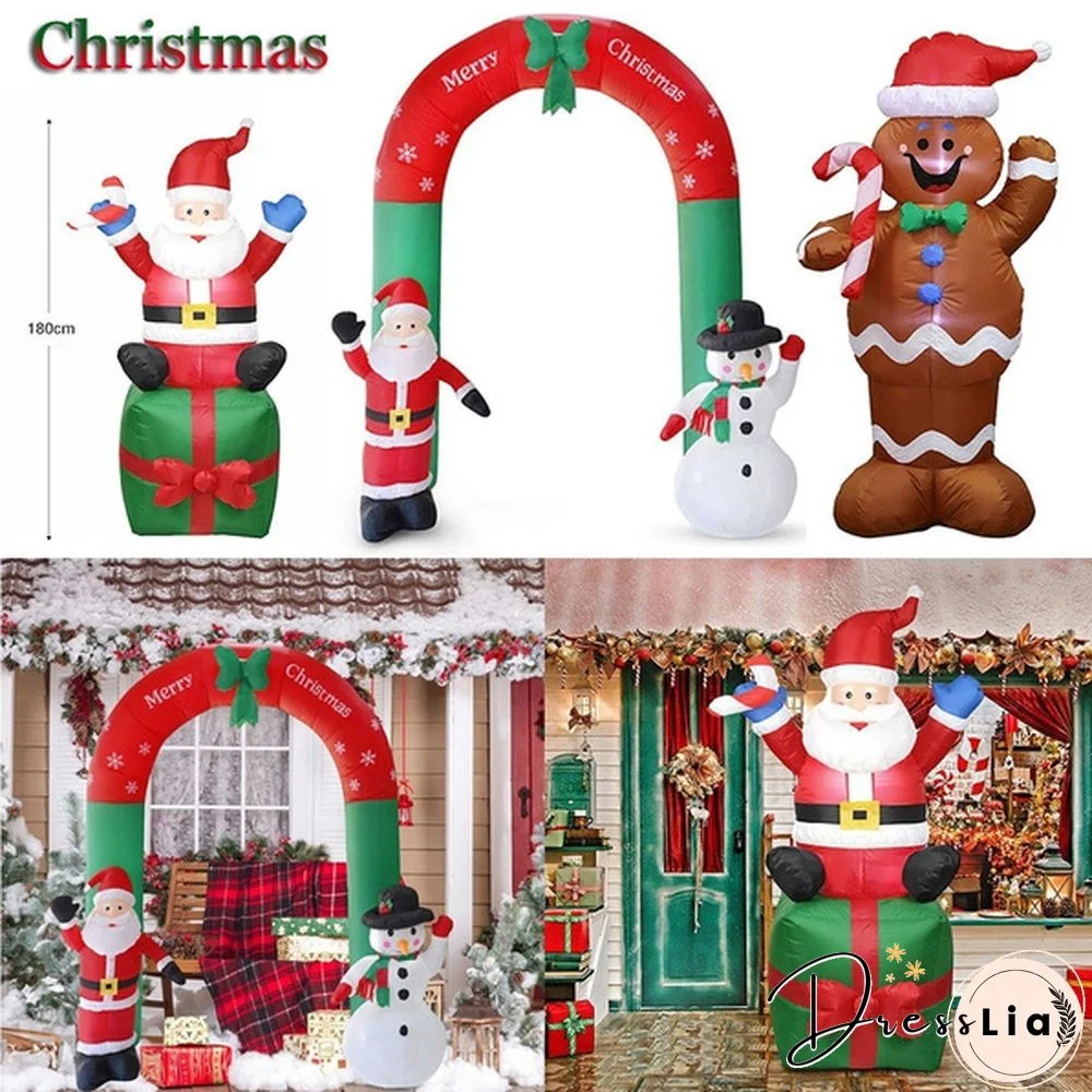 6 Types 240Cm Inflatable Arch Santa Claus Snowman Christmas Outdoors Ornaments Shop House Decor