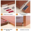 Aimant Porte Placard Ultra Mince Loquet Magnetique en Acier Inoxydable