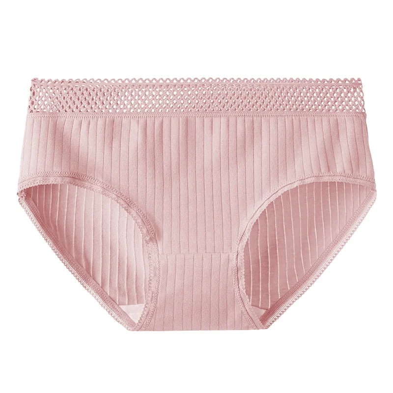 Women's Underwear Panties Cotton Women's Underwear Seamless Mid Waist Comfort Briefs Soft Hollow Female Underpants Girls Panties