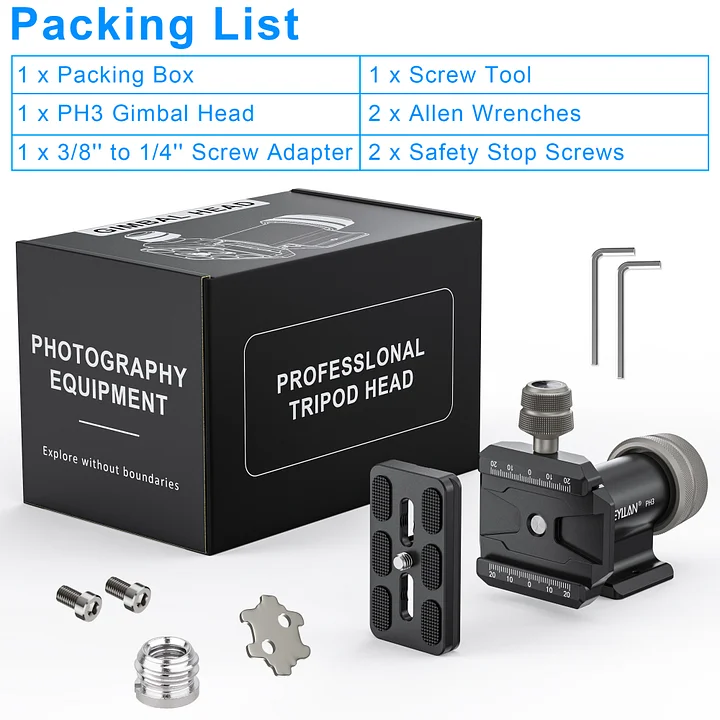 WEYLLAN - Camera Tripod, Head and Accessories