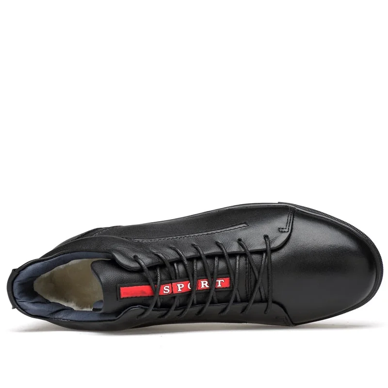 Nine o'clock Men's Microfiber Boots Winter Warm Comfortable Breathable Male Footwear Ankle High-top Botas de hombre Plus Size 48