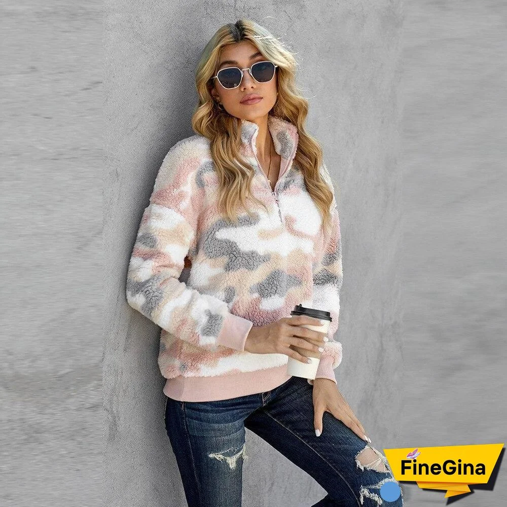 Autumn Winter Woman Clothes Sweatshirt Without Hat Long Sleeve Dye printing Leopard Tops Streetwear Fall Womens Clothing