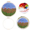 【Limited Stock Sale】Dutch Tulips-DIY Embroidery Kit with Pattern Cotton Threads Needles Hoop 35*35cm/13.78*13.78in tapestrymarket
