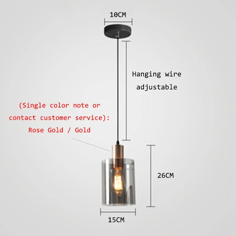 Modern LED Glass Pendant Lights Nordic Loft Restaurant Pendant Lamp Living Room Bedroom Bedside HangLamp Decor Light Fixtures