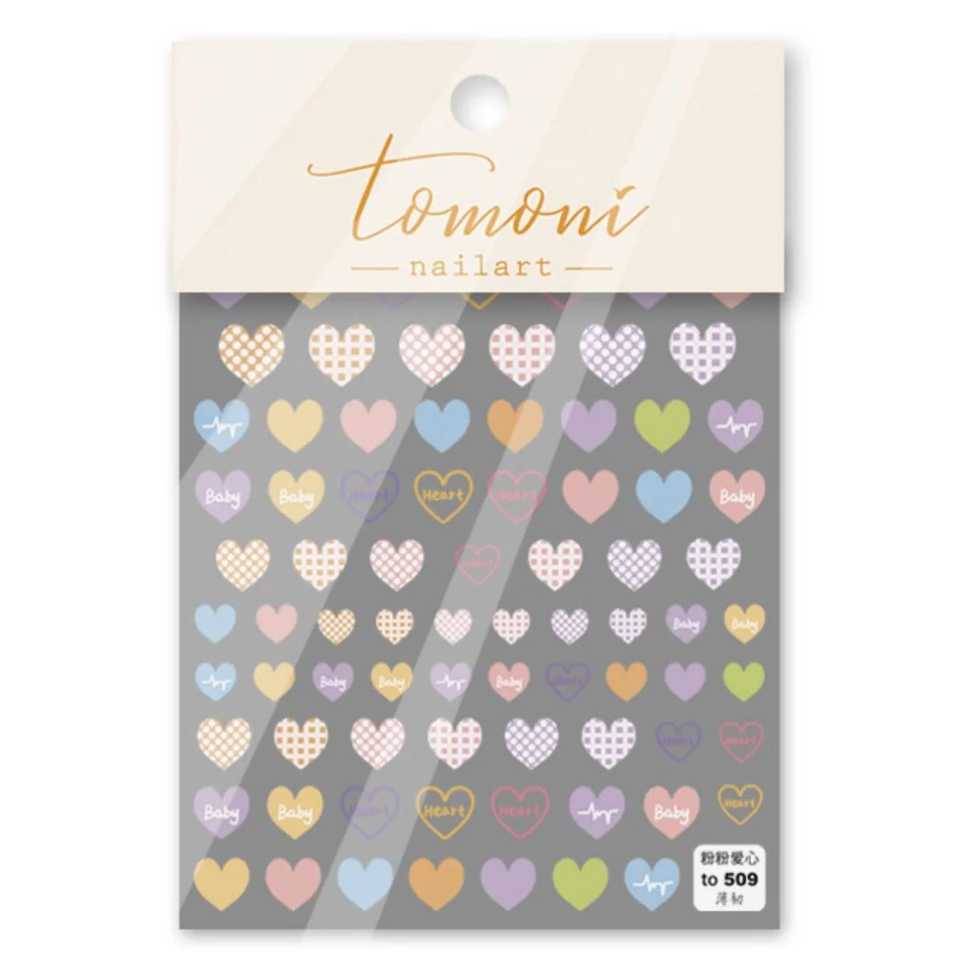 Beautizon Pink heart 3D Engraved Nail Art Sticker High Quality Nail Art Decorations Nail Decals Design