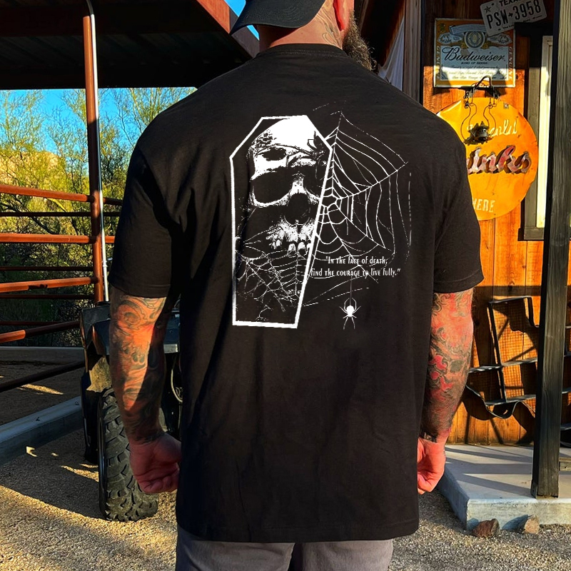 Livereid In The Face Of Death Printed Men's T-shirt - Livereid
