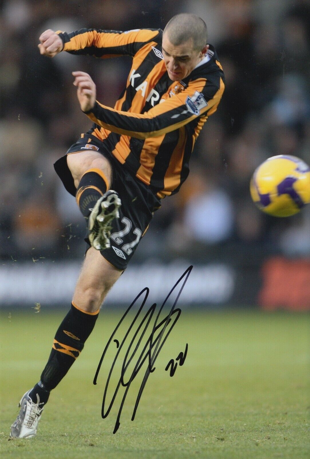 Dean Marney Hand Signed 12x8 Photo Poster painting - Hull City - Football Autograph 2.