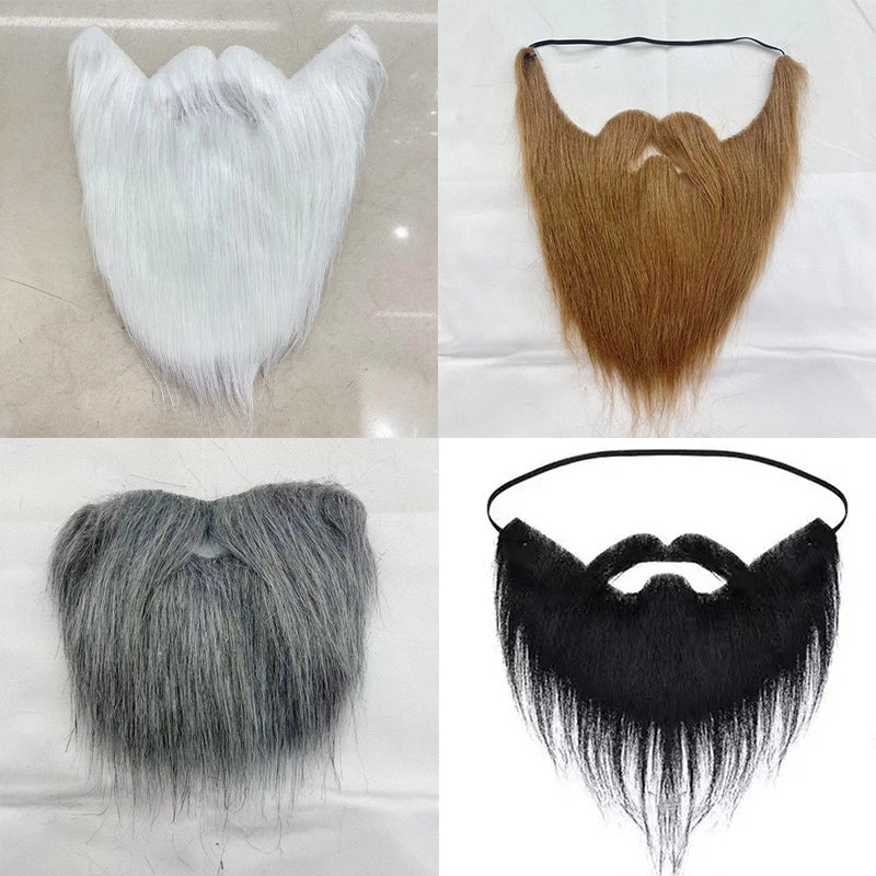 Halloween Beard Santa Claus Beard White Long Hair Black Big Beard Party Beard Dress Up