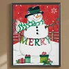 5D DIY Vollrundbohrer Diamantmalerei Schneemann Kit Heimdekoration 30x40cm