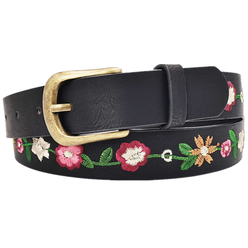 Women's belt | Retro Embroidered Flower Belt |ladyboutiquebd