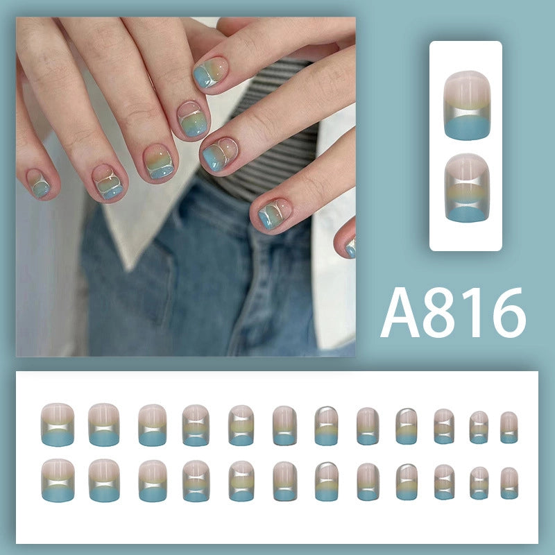 New Popular Simple Wearable Nail Patch 24 Pieces Boxed Pure Desire Style High Sense Factory Direct Sales