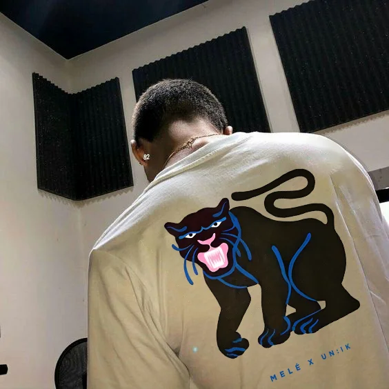 Melé x Club Bad 'Running Panther' Tee - White