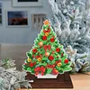 Diamond Painting Wooden Christmas Tree Desktop Ornaments for Xmas Table Office Home Decor
