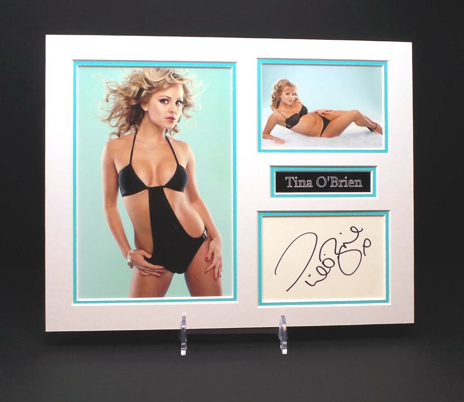 Tina O'BRIEN Signed SEXY Mounted Photo Poster painting Display AFTAL RD COA Sarah Coronation St