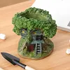 Tree House Flower Pot Bonsai Pot Decorative Resin Multi-Function for Home Office