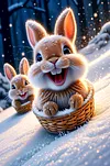 Luxury AB Velvet Diamond Painting Kit - Rabbit