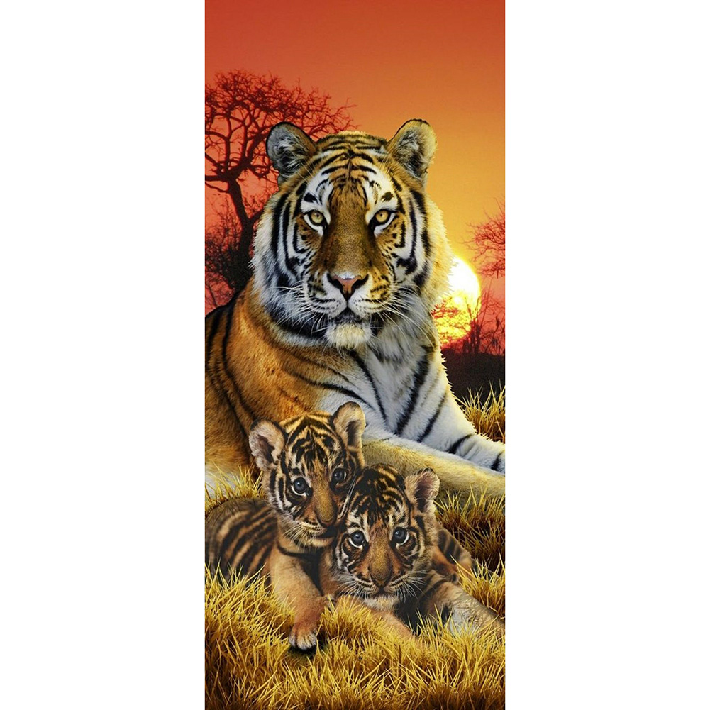 Animal Tiger 50x110cm(canvas) full round drill diamond painting