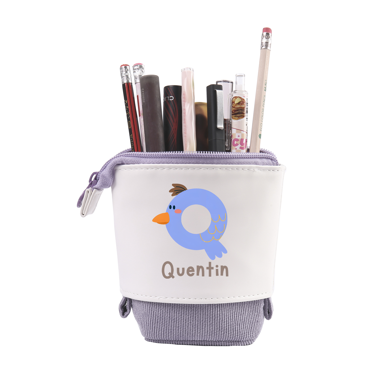 Personalised Pencil Case Custom Name & Letter Animals Pen Pouch Back To School Gift for Kids-Jessemade AU