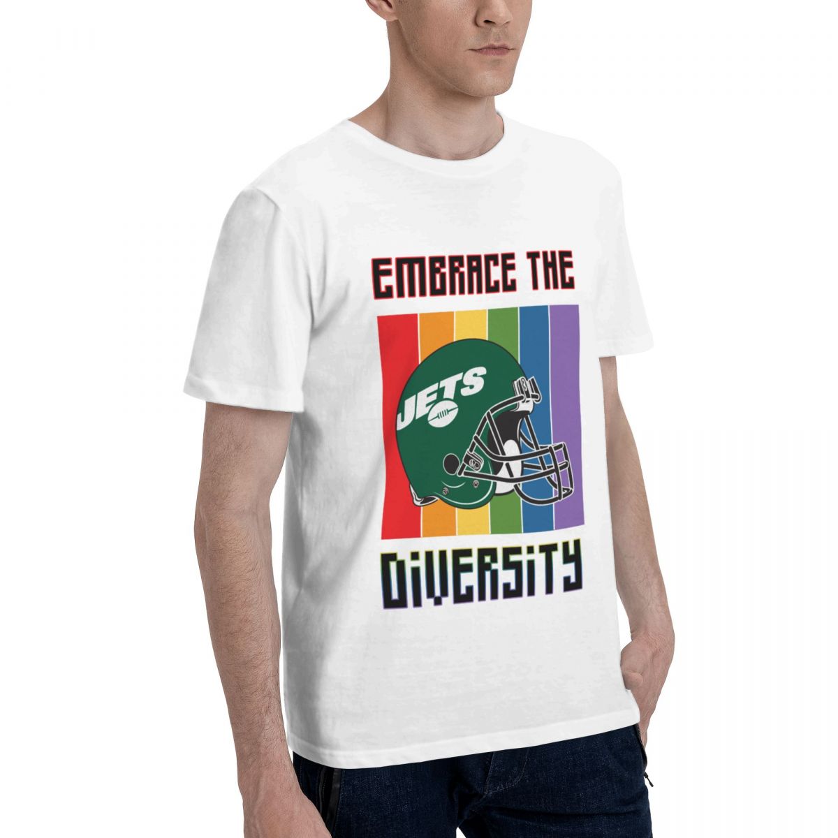 New York Jets Embrace The Diversity Cotton Men's T-Shirt