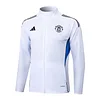 25/26 Manchester United White long zipper  Training Jacket Set