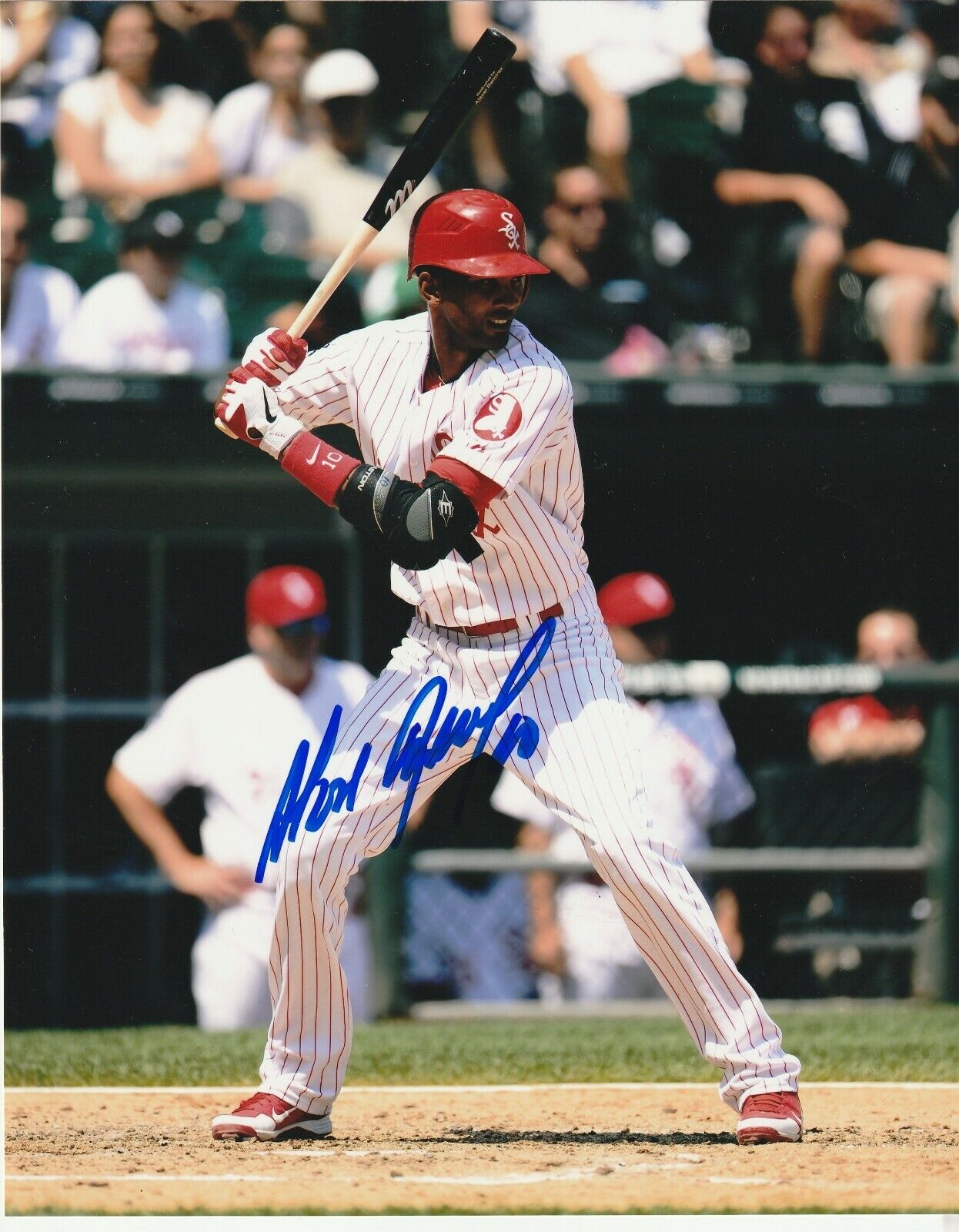 ALEXEI RAMIREZ Signed Chicago WHITE SOX 8x10 RED Uniform Photo Poster painting + COA