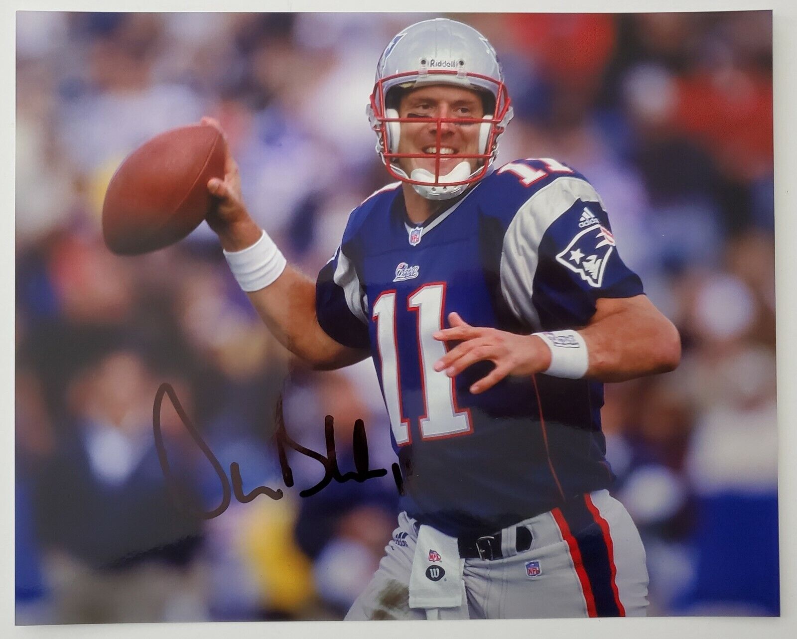 Drew Bledsoe Signed New England Patriots 8x10 Metallic Photo Poster painting 4x Pro Bowl RAD