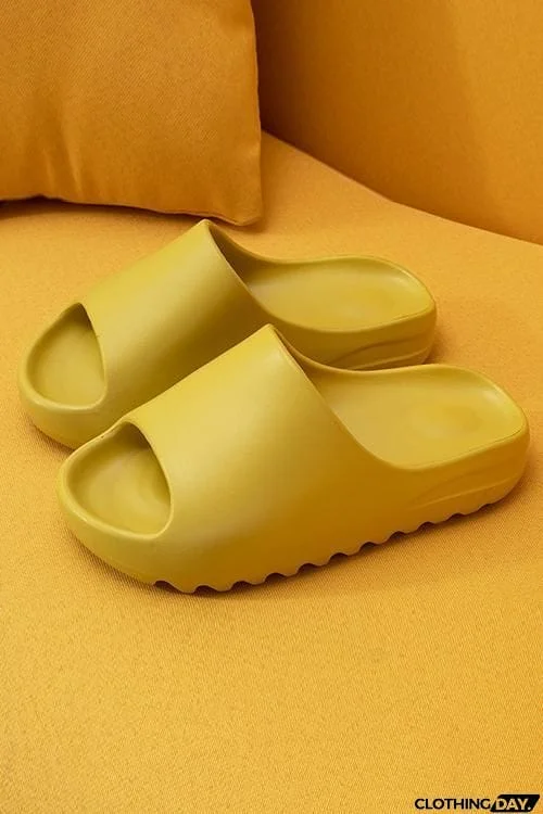 Open Toe Chunky Footbed Slippers