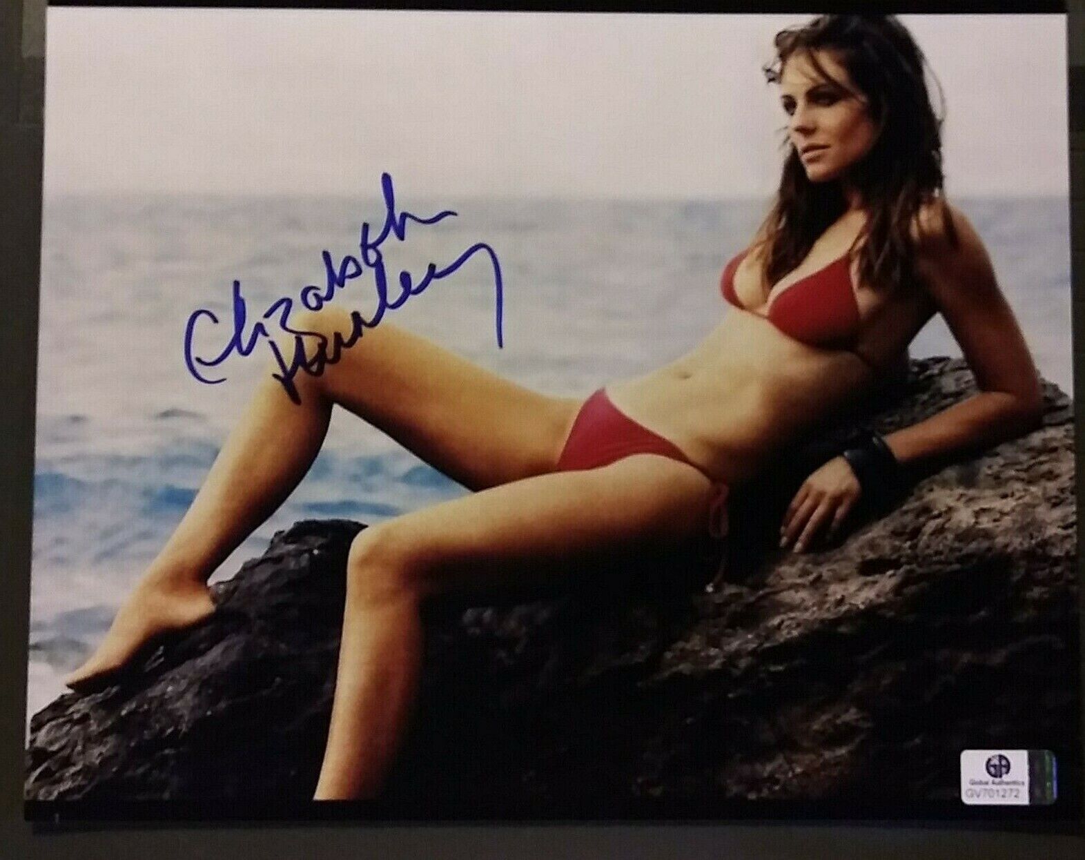 Elizabeth Hurley signed 8x10 COA GAI