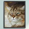 Angry Cat-14CT Stamped Cross Stitch 25*30cm/9.84*11.81in tapestrymarket