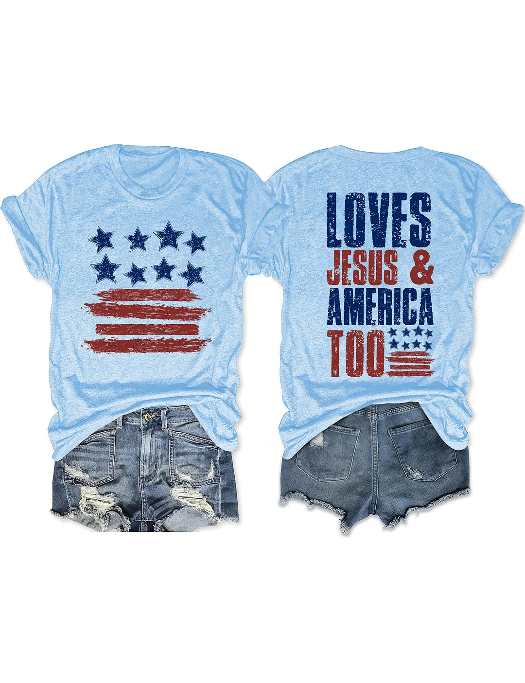 Loves Jesus And America Too T-Shirt