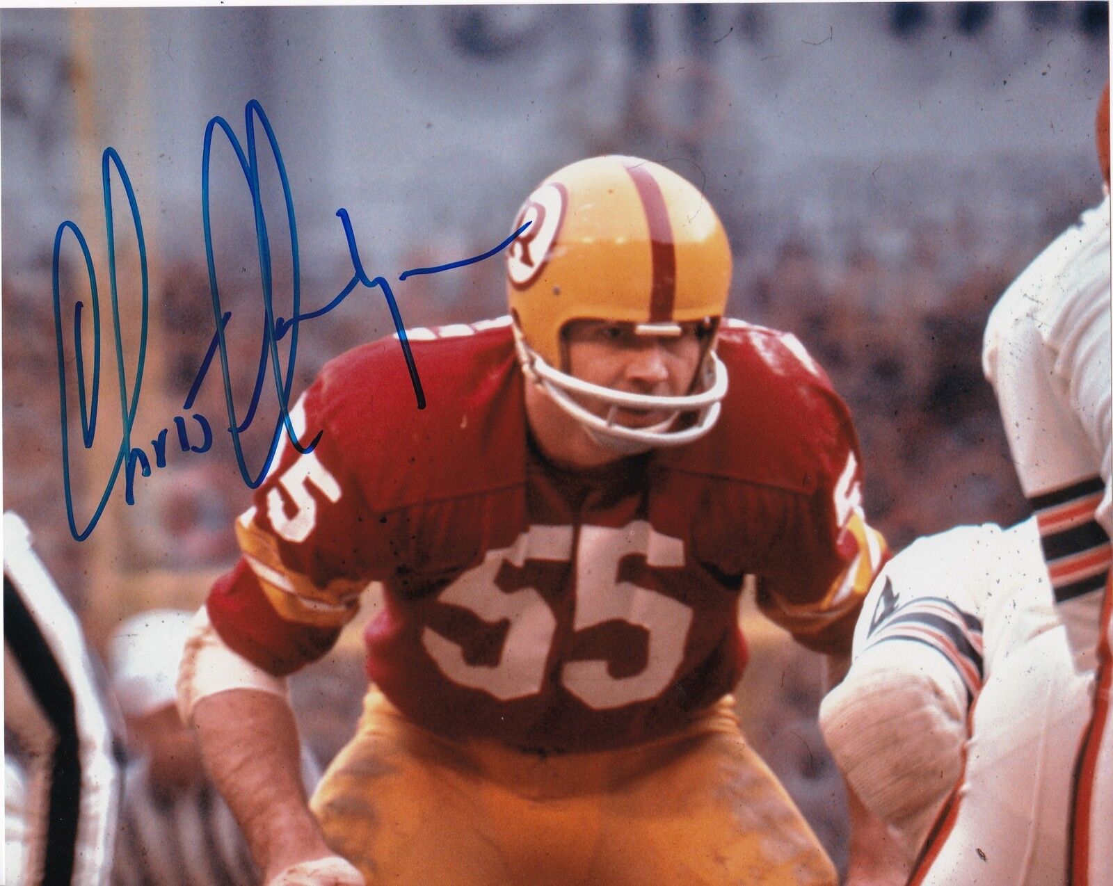 CHRIS HANBURGER WASHINGTON REDSKINS ACTION SIGNED 8x10