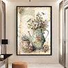 (Big Size) Vase And Bird - 11CT Stamped Cross Stitch 40*60cm/15.75*23.62in