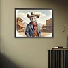 Diamond Painting -DIY Round Drill Western Cowboy Cat