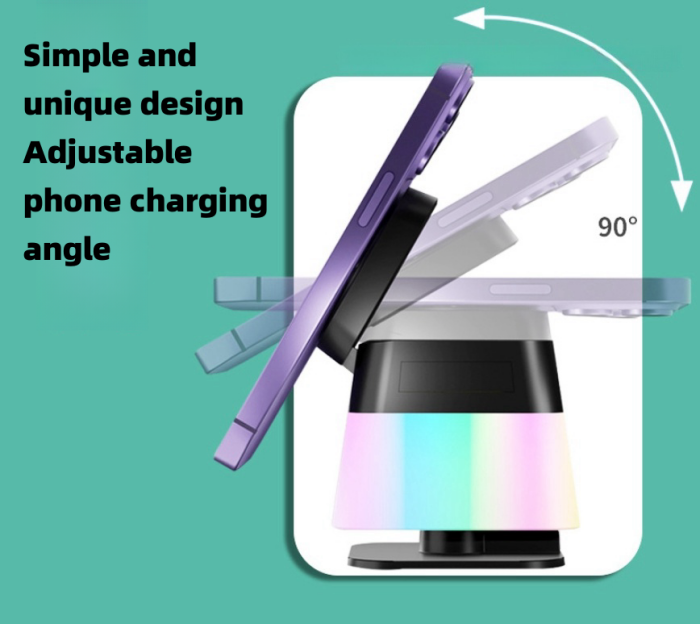 Rotating And Folding 4 in 1 Wireless Charger