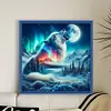 Aurora Wolf-11CT Stamped Cross Stitch 40*40cm/15.75*15.75in tapestrymarket