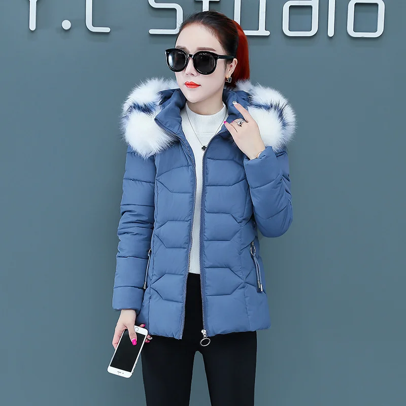 Toloer 2023 Winter Cotton-Padded Clothes Women Korean Version Short Fashion Show Thin Warm Down Cotton-Padded Clothes Women's Clothing With Wool Collar Cotton-Padded Jacket Women-Outfit Ideas