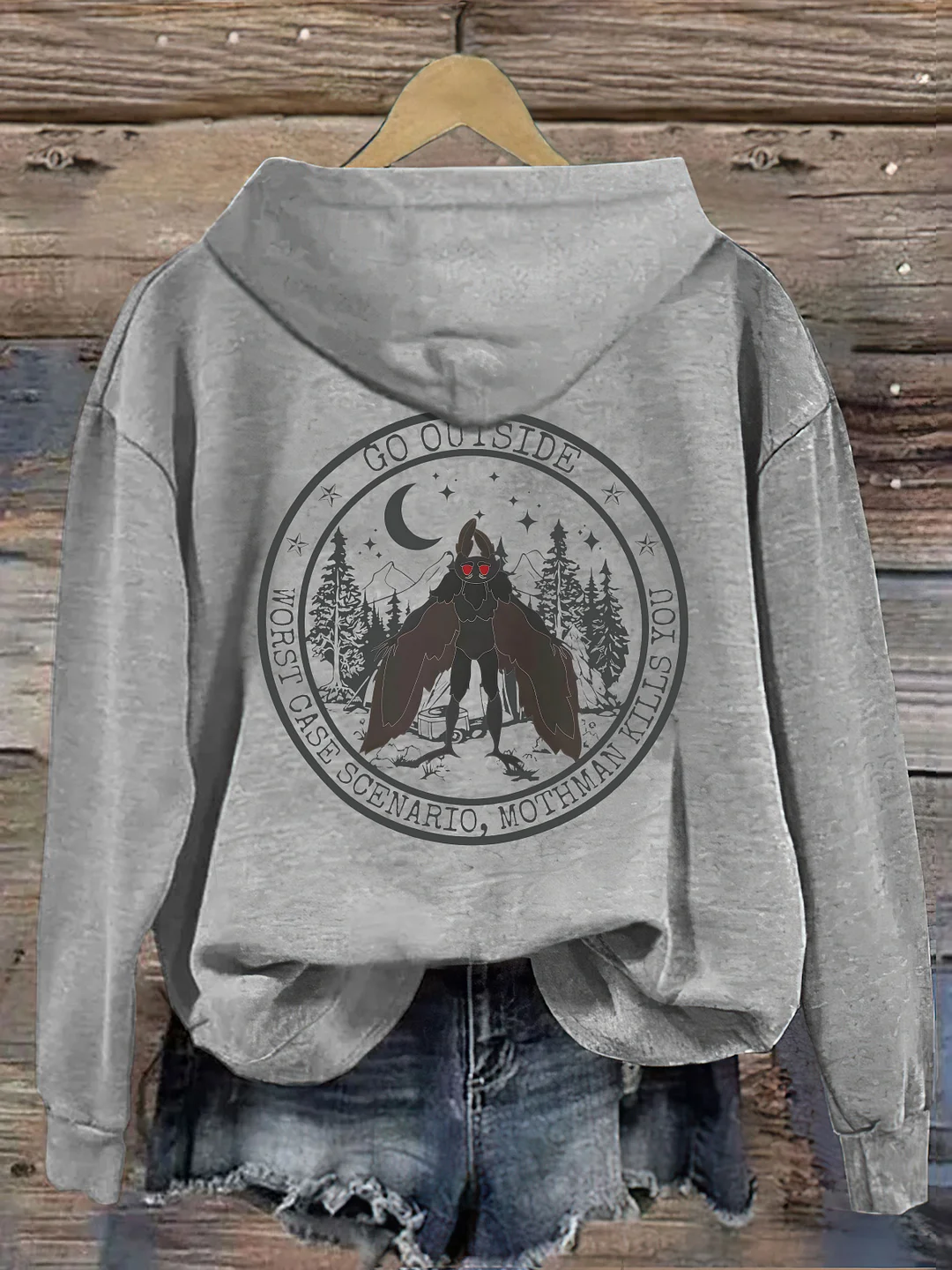 Go Outside Worst Case Scenario Mothman Hoodie 