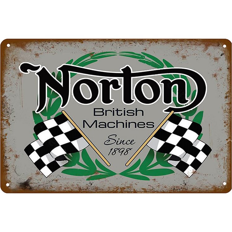 Norton Racing Logo - Vintage Tin Signs/Wooden Signs - 8*12Inch/12*16Inch