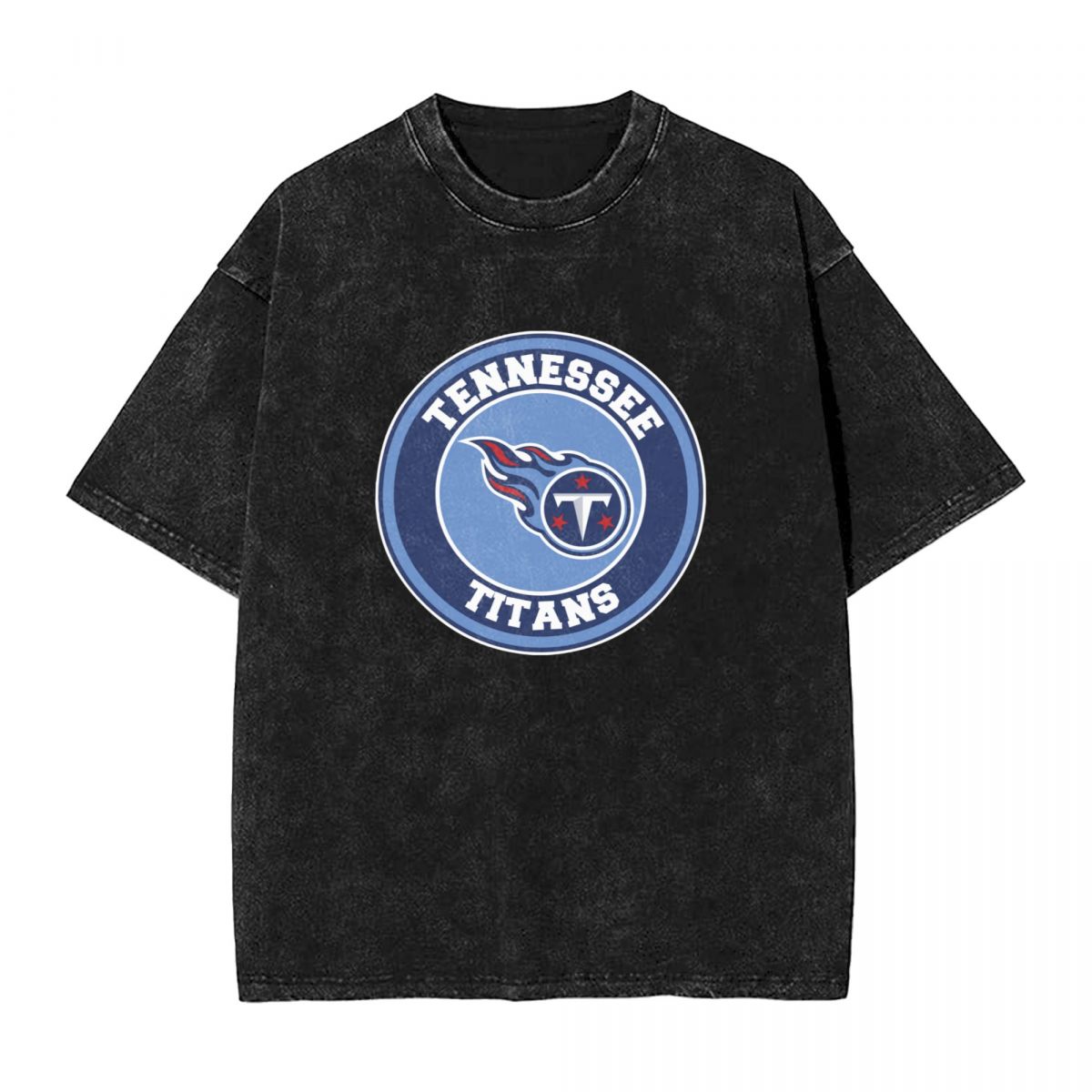 Tennessee Titans Circle Logo Men's Vintage Oversized T-Shirts