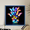 Luminous Butterfly Vase-11CT Stamped Cross Stitch 40*40cm/15.75*15.75in tapestrymarket